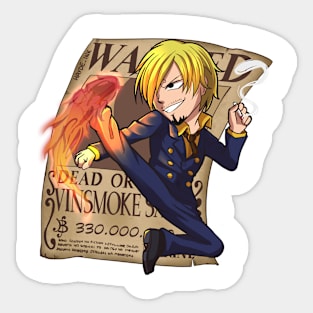 Wanted Sanji Sticker